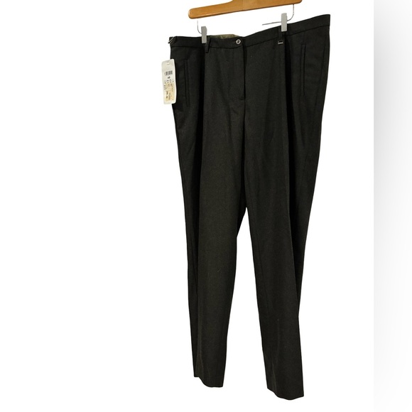 [18] Hauber Virgin Wool Trousers Dark Olive | EU 48 / US 18 | New With Tags - Picture 2 of 9